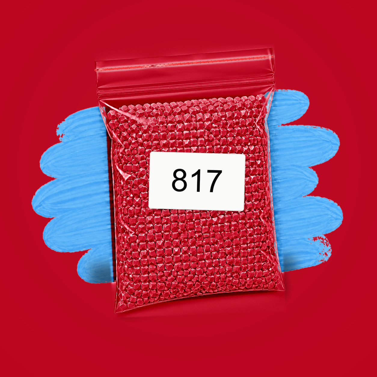 Zakje diamond-paintingsteentjes met kleurcode DMC 817