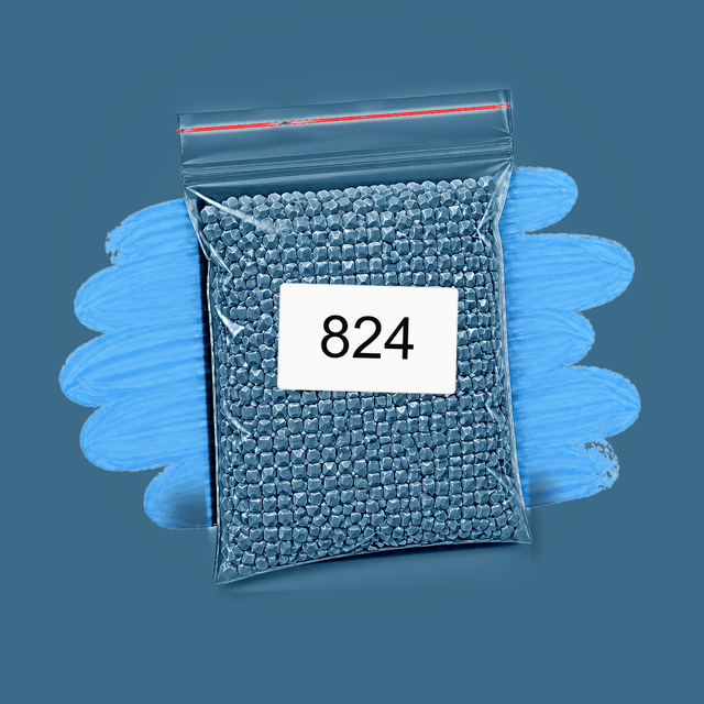 Zakje diamond-paintingsteentjes met kleurcode DMC 824