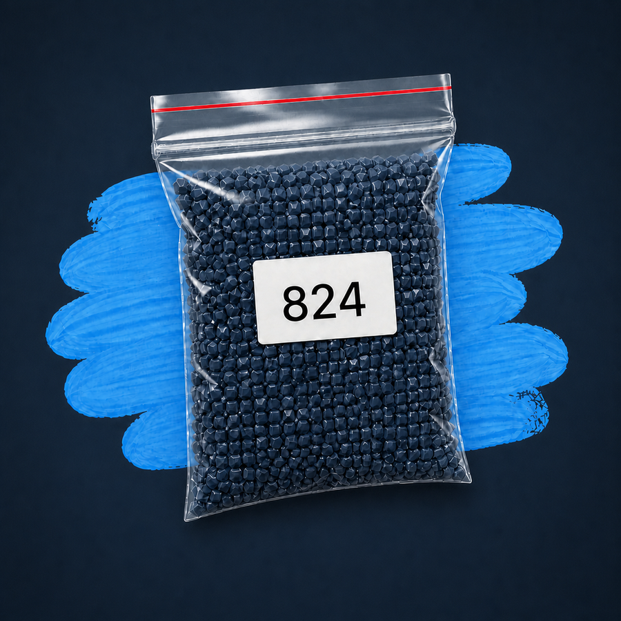 Zakje diamond-paintingsteentjes met kleurcode DMC 824