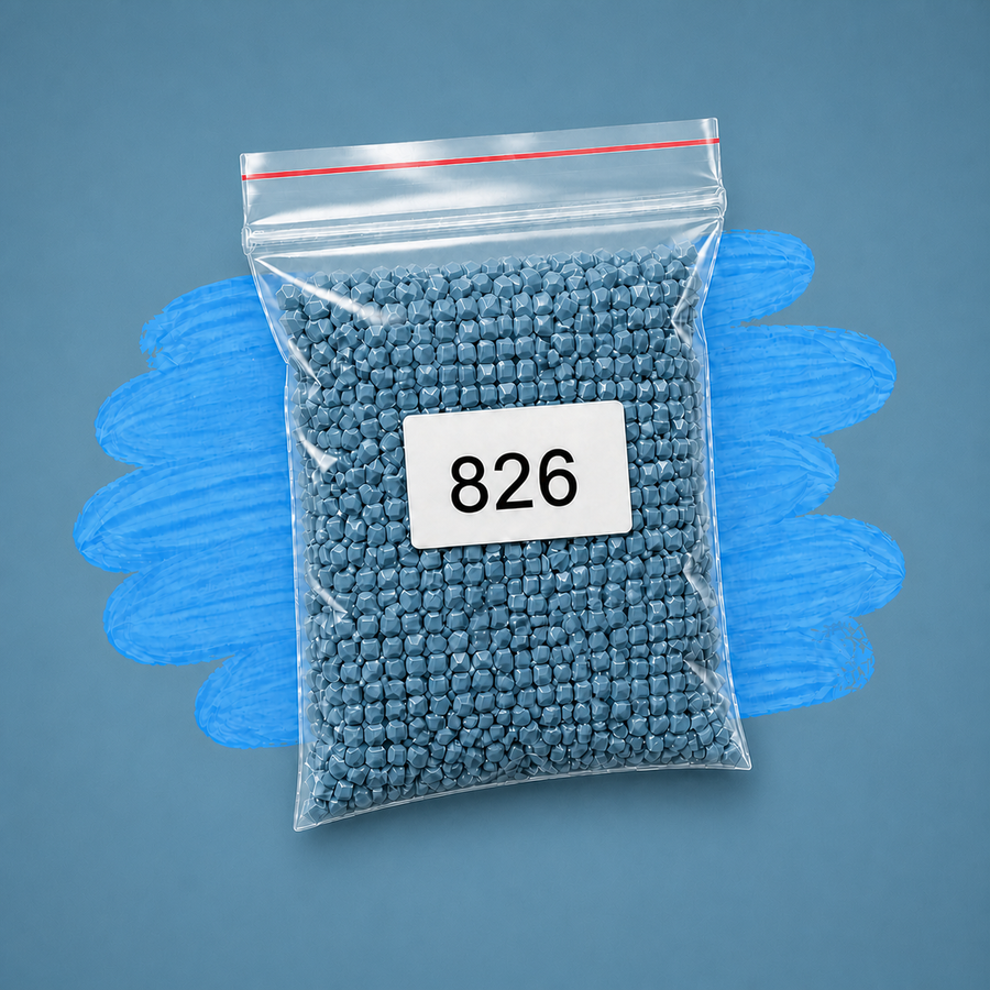 Zakje diamond-paintingsteentjes met kleurcode DMC 826