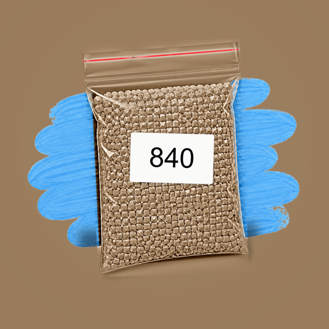 Zakje diamond-paintingsteentjes met kleurcode DMC 840