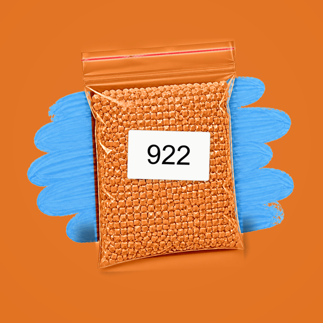 Zakje diamond-paintingsteentjes met kleurcode DMC 922
