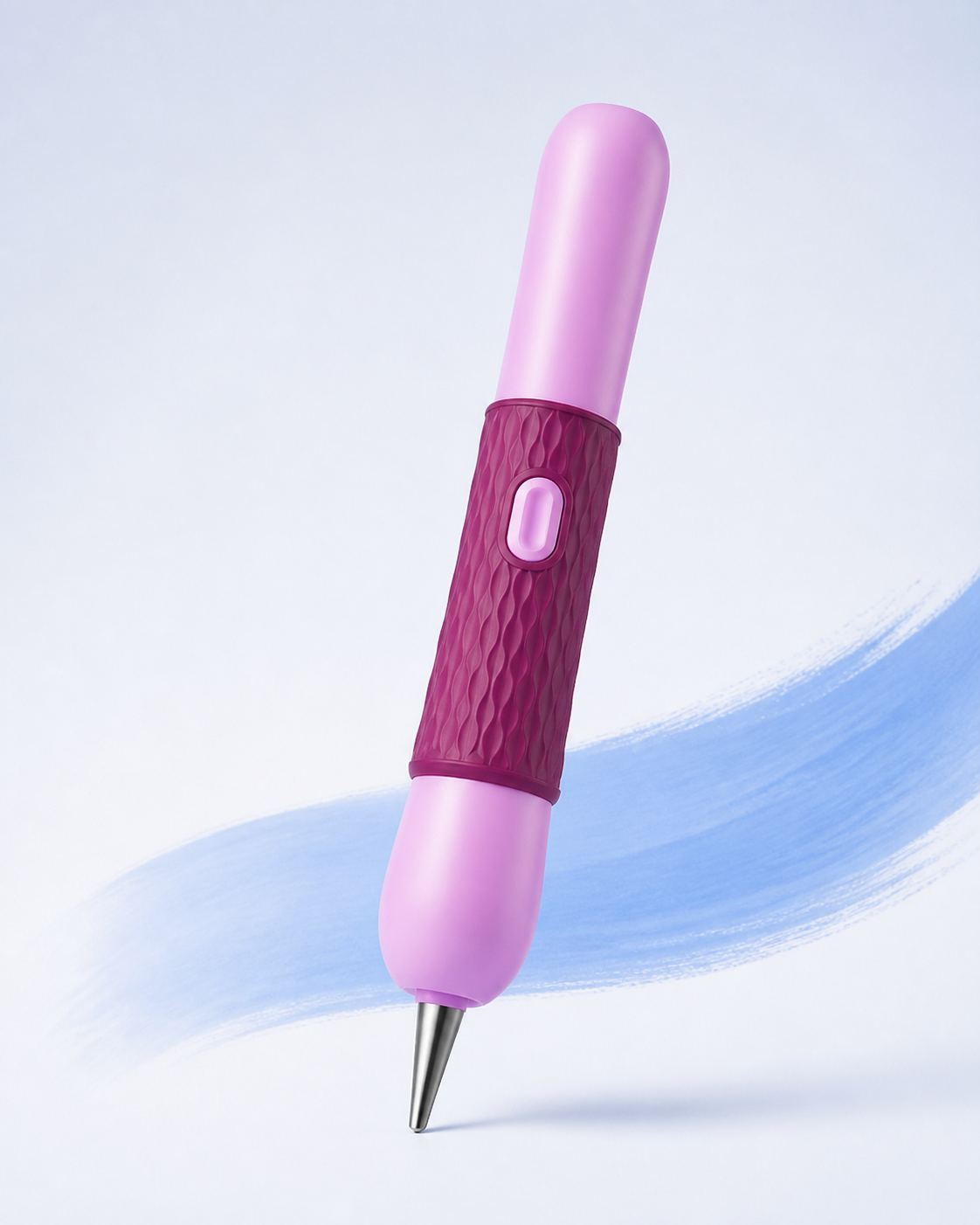 Paarse extra stille ergonomische elektrische diamond painting pen