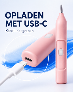 Elektrische diamond painting vacuümpen opladen met USB-C