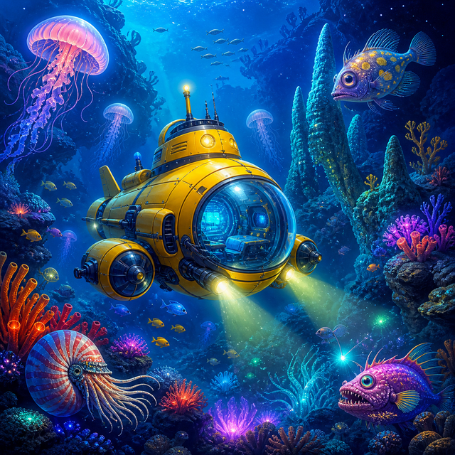 Diamond Painting Onderwateronderzoeker – origineel kleurrijk ontwerp
