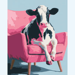 Diamond Painting Koe op de bank – volledig koeienontwerp