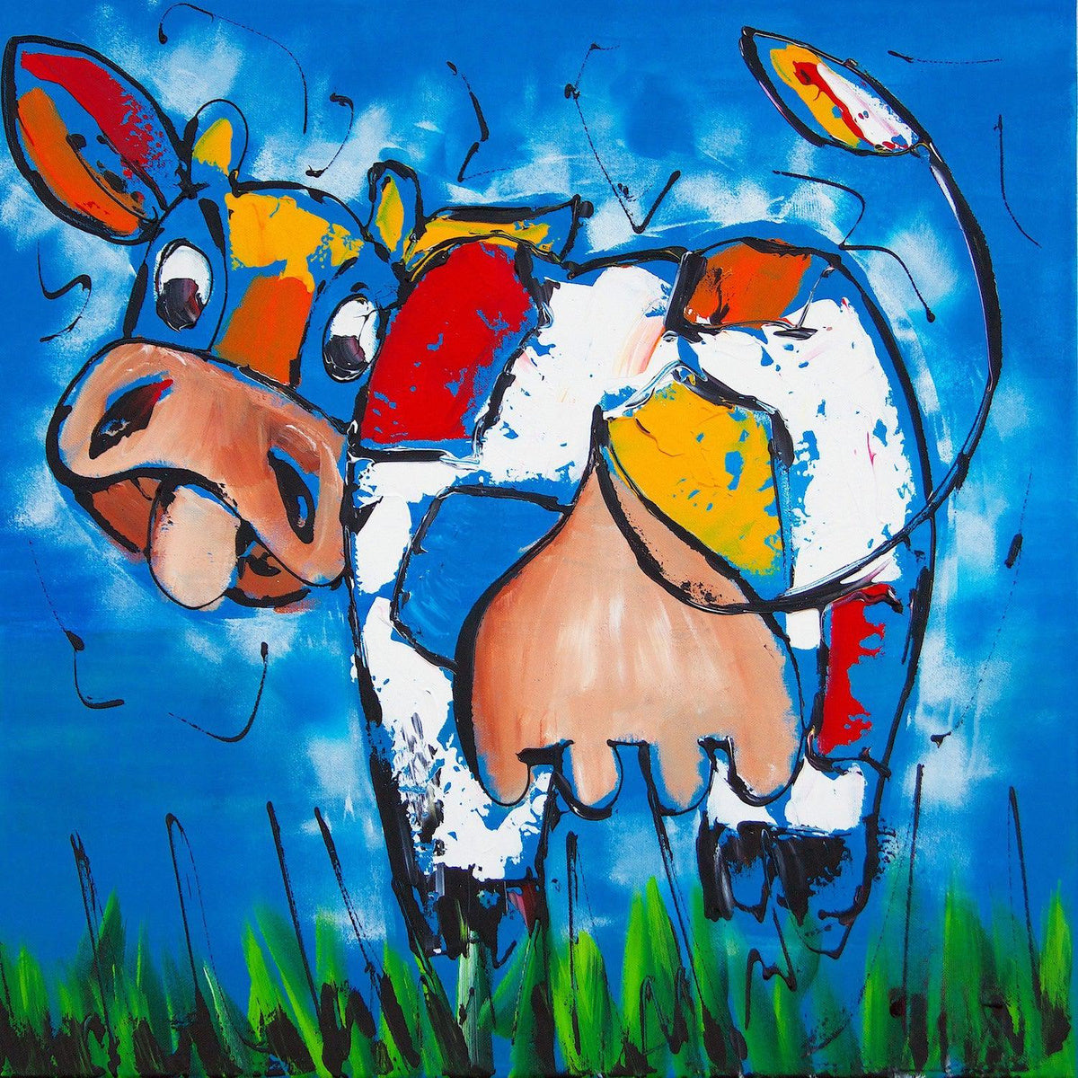 Diamond Painting Blije Koe – volledig koeienontwerp