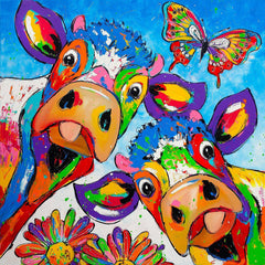 Diamond Painting Koeien Blauw – volledig koeienontwerp