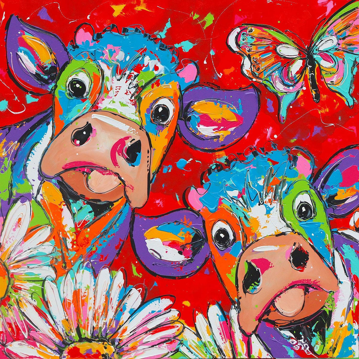 Diamond Painting Koeien Rood – volledig koeienontwerp