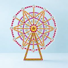 Diamond Painting Lamp Reuzenrad op een lichtblauwe achtergrond