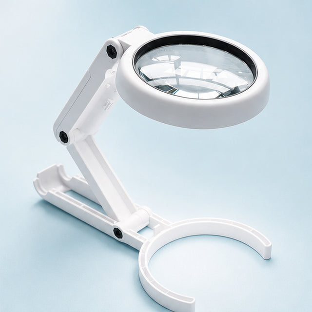 Diamond Painting Handloep met Led op een lichtblauwe achtergrond