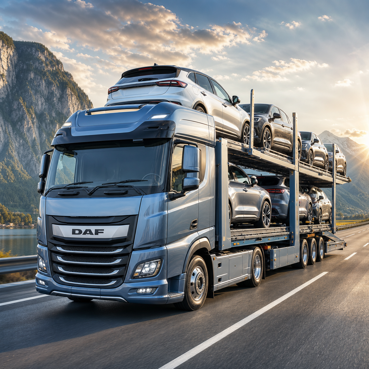 Diamond Painting DAF XD Autotransporter – volledig origineel vrachtwagenontwerp