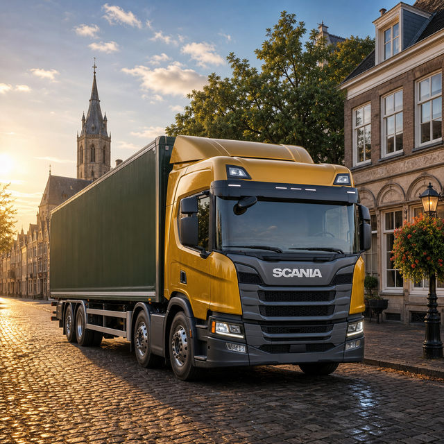 Diamond Painting Scania P-series Stadsdistributie – volledig origineel vrachtwagenontwerp