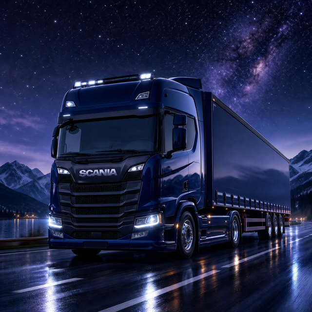 Diamond Painting Scania S-series in Middernachtblauw – volledig origineel vrachtwagenontwerp