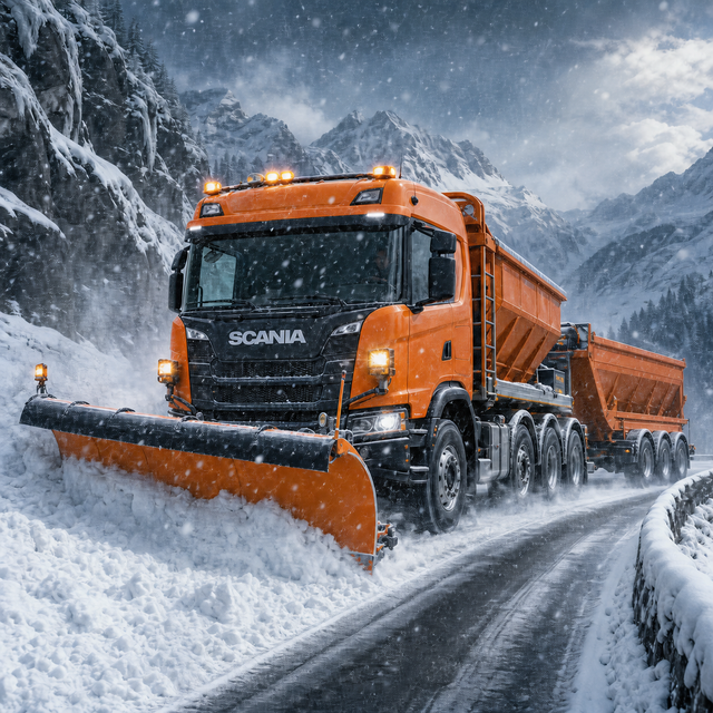 Diamond Painting Scania XT Sneeuwploeg – volledig origineel vrachtwagenontwerp