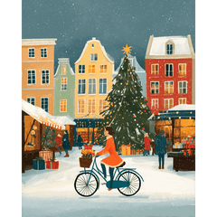 diamond painting - een feestelijke kerstmarkt – afbeelding 1