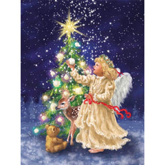 diamond painting - engel kerstboom – afbeelding 1