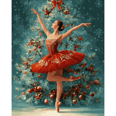 diamond painting - feestelijke ballerina – afbeelding 1