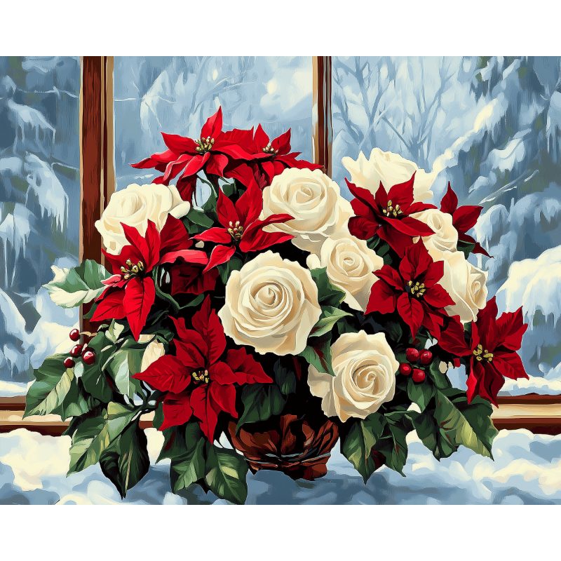 diamond painting - feestelijke bloemen – afbeelding 1