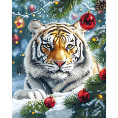 diamond painting - feestelijke tijger – afbeelding 1