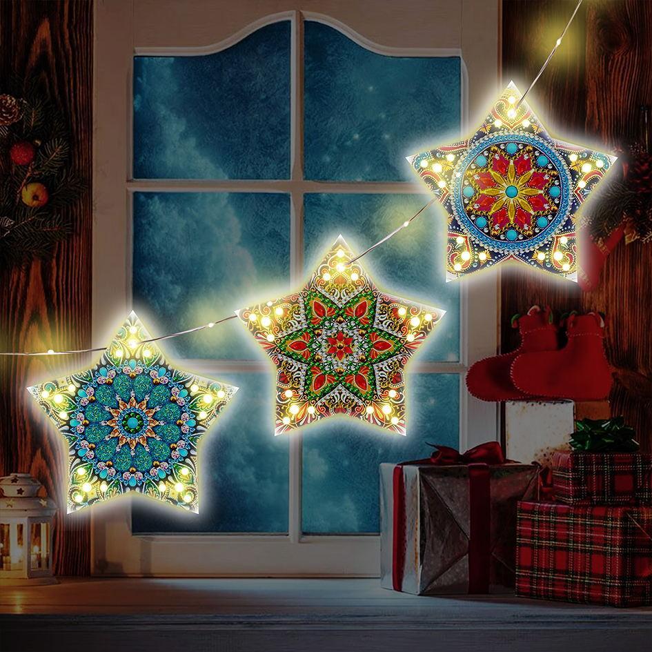 diamond painting hangende kerst lampen – afbeelding 3