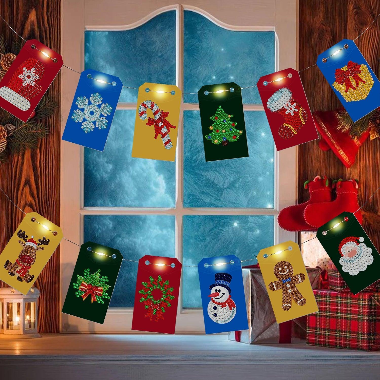 diamond painting hangende kerst lampen – afbeelding 2
