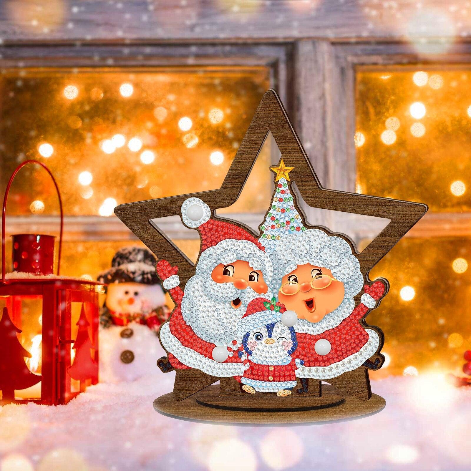 diamond painting - houten kerst ornament – afbeelding 3