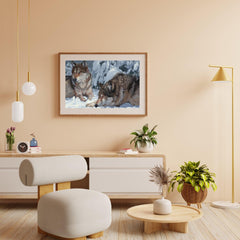 Diamond Painting - Peaceful Greys: Boeiende Wolf
