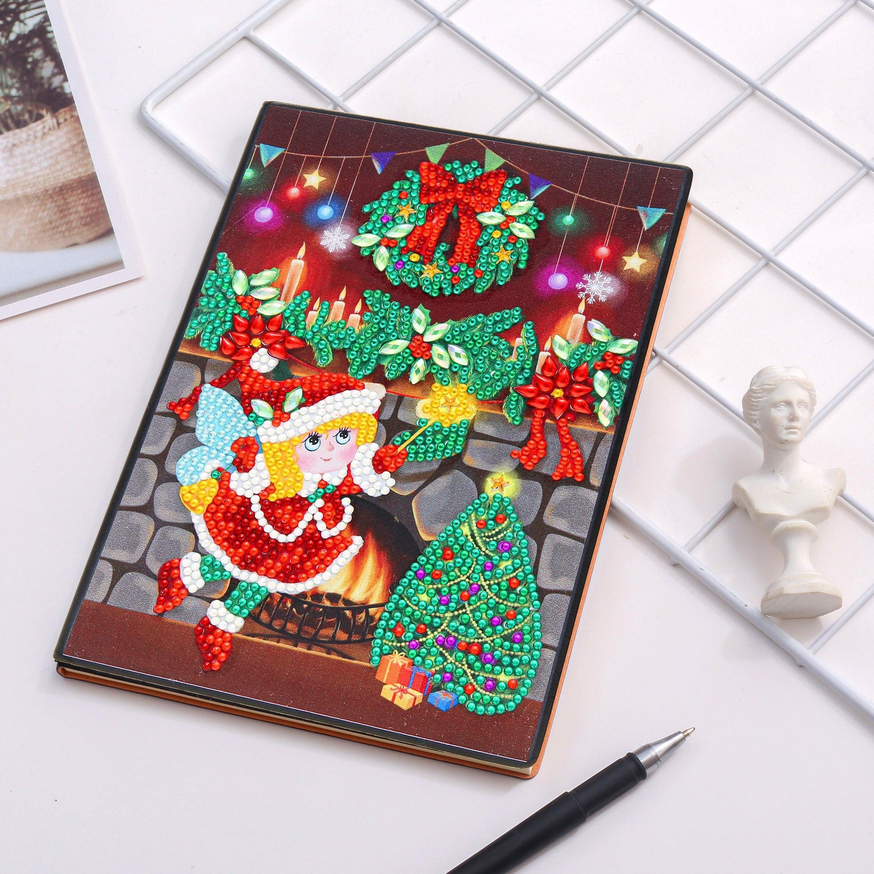 diamond painting kerst notitieboekje – 11 soorten – afbeelding 11