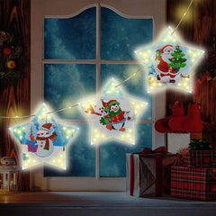diamond painting kerst sneeuw – kerst verlichting – afbeelding 2