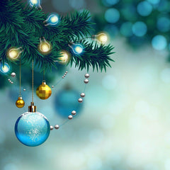 diamond painting - kerstballen blauw – afbeelding 1