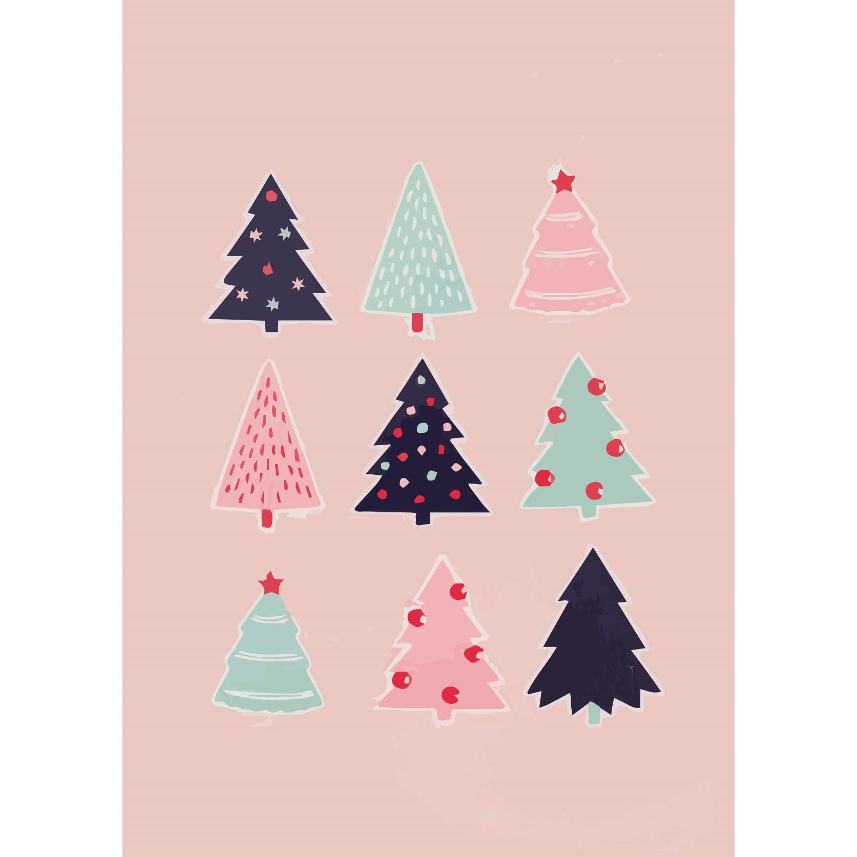 diamond painting - kerstbomen – afbeelding 1