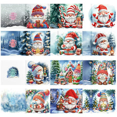 diamond painting kerstkaarten - kerstkabouters – 12 stuks – afbeelding 11
