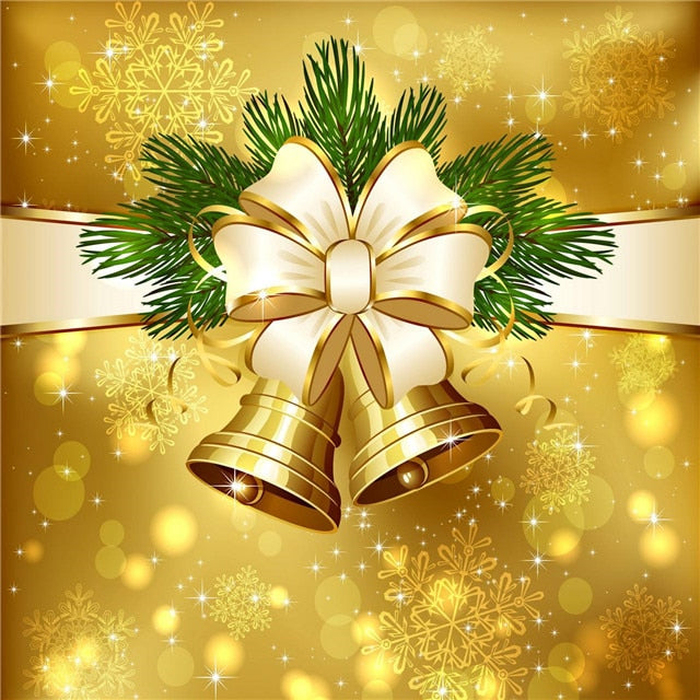 diamond painting - kerstklokken – afbeelding 1