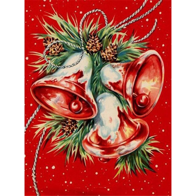 diamond painting - kerstklokken – afbeelding 1