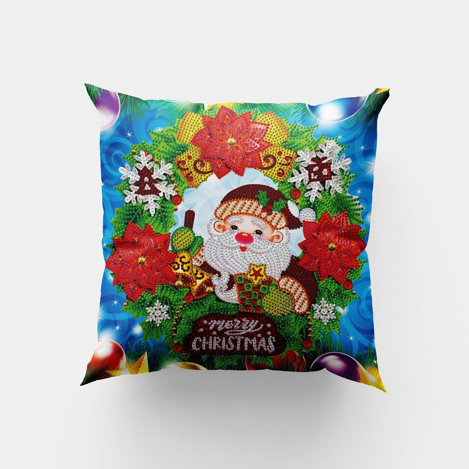diamond painting merry christmas – kussen – afbeelding 1