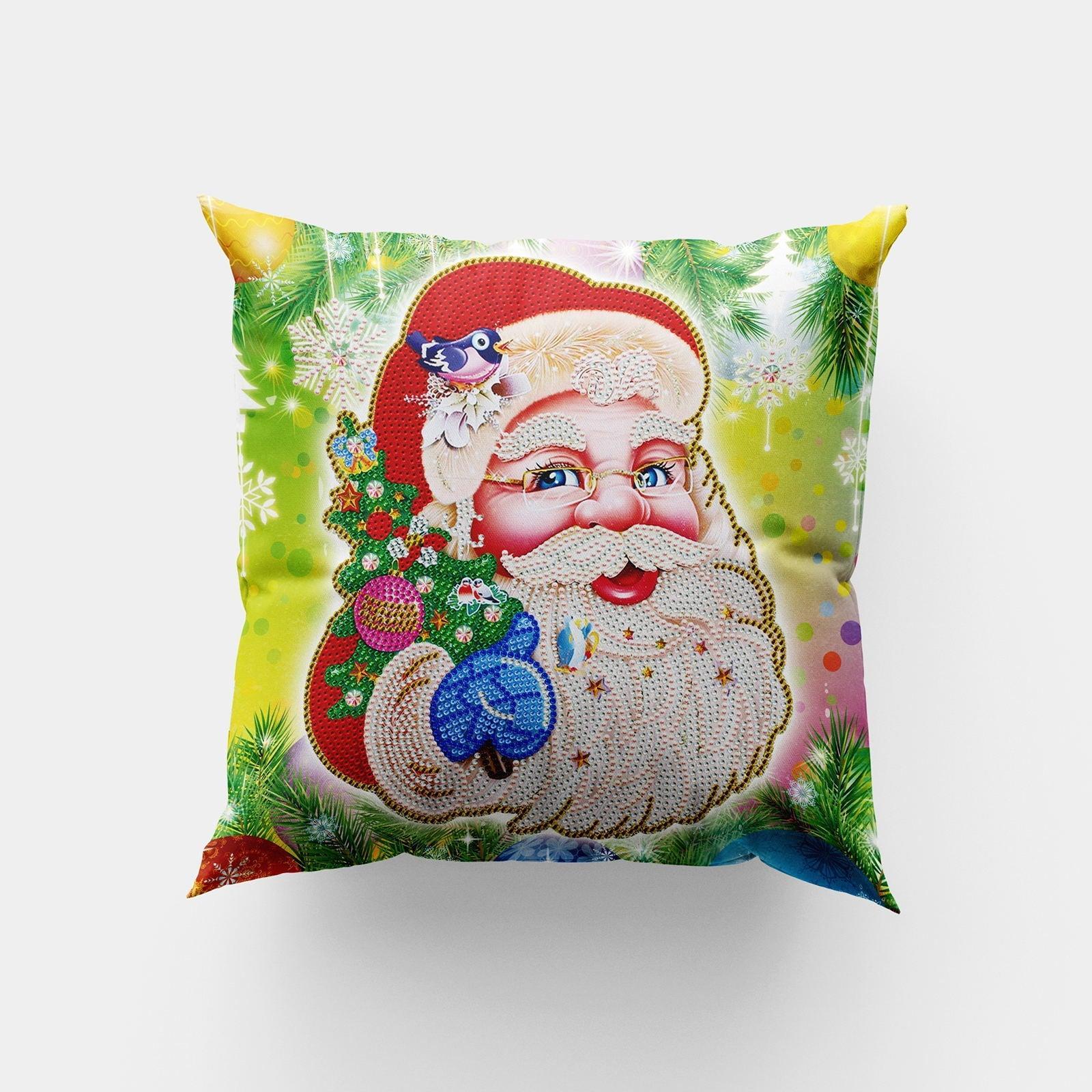 diamond painting kerstman – kussen – afbeelding 1