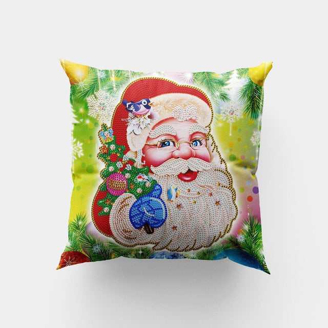 diamond painting kerstman – kussen – afbeelding 1