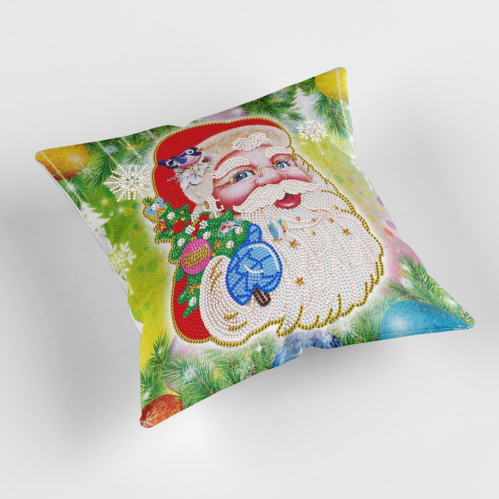 diamond painting kerstman – kussen – afbeelding 2