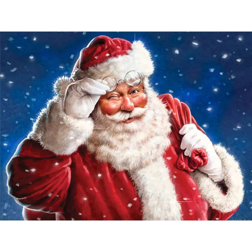 diamond painting - kerstman – afbeelding 1