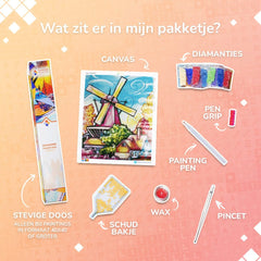 diamond painting - kerstman en de kerstboom – afbeelding 2