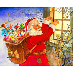 diamond painting - kerstman raam – afbeelding 1