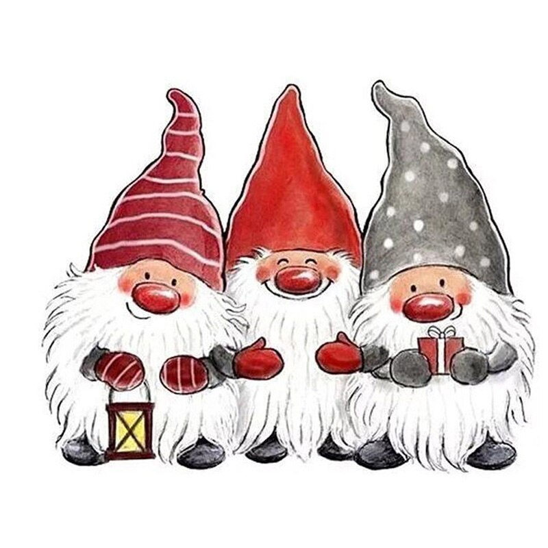 diamond painting - kerstmannen – afbeelding 1