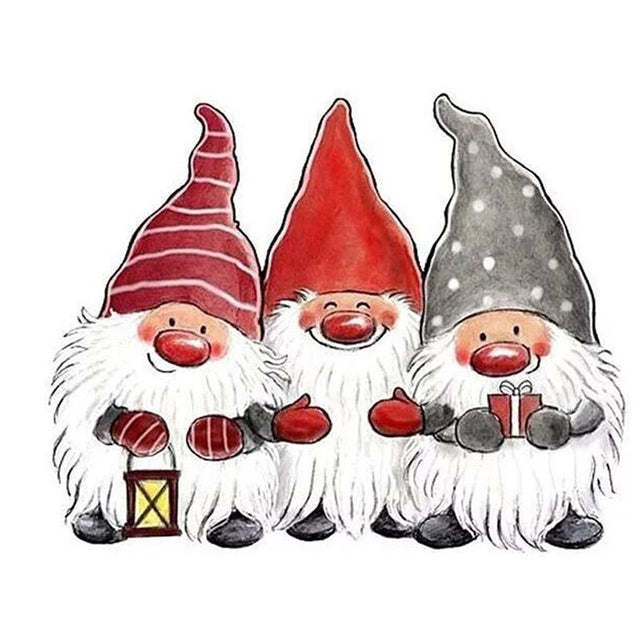 diamond painting - kerstmannen – afbeelding 1