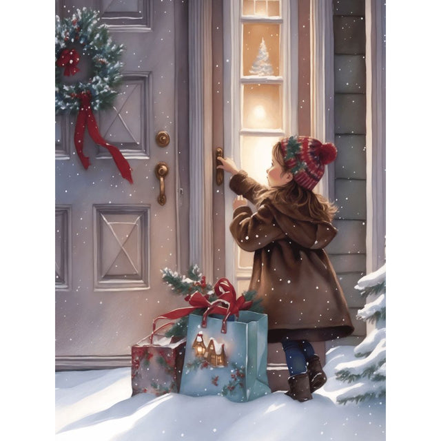 diamond painting - kerstnacht – afbeelding 1
