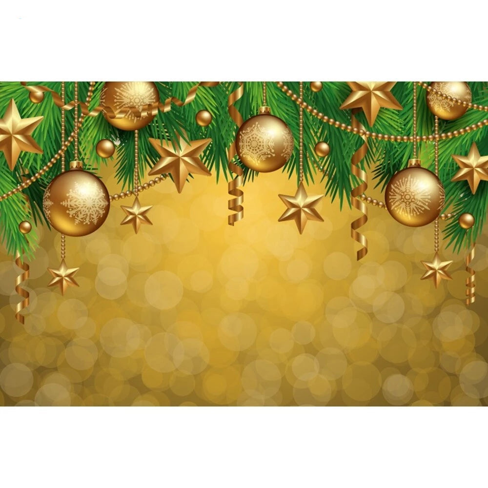 diamond painting - kerstsfeer goud – afbeelding 1