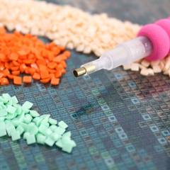diamond painting - kerstvos – afbeelding 8
