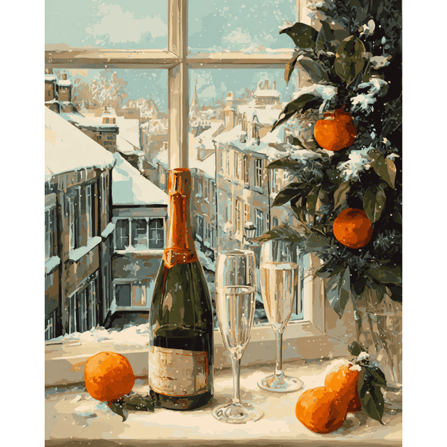diamond painting - nieuwjaarsmorgen – afbeelding 1