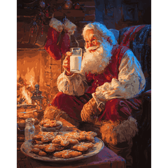 diamond painting - pauze van de kerstman – afbeelding 1