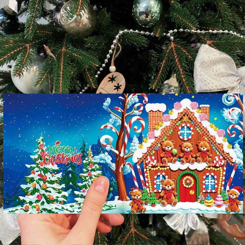 diamond painting premium kerstkaarten – 12 stuks – afbeelding 11